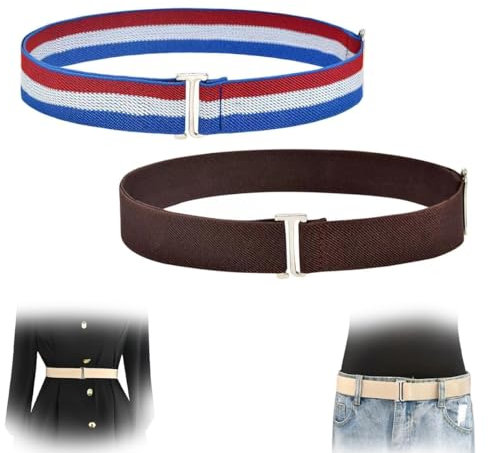 Sperriges Pullover-Steckband, Unsichtbarer Stretchgürtel, Verstellbarer elastischer Gürtel für Damen, Elastischer Taillengürtel (C+D,One Size)