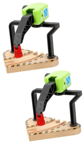 EXCEART 2 Stück Schienenkran-Zubehör Gleis Für Jungen Kranzug Spielzeug Modelleisenbahnlandschaft Kran-LKW Spielzeugauto Zubehör Für Kinder DIY-Kran Spielzeugeisenbahn-Simulator