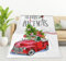 HGOD DESIGNS Decke, roter Retro-LKW mit einem Tannenbaum, Geschenke und dem Dackel in einem Schal, Dekordecken, weich, warm, Überwurf für Frauen und Mädchen, Geburtstag, Zuhause, Wohnzimmer,