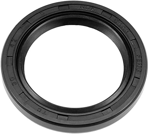 XYWHPGV Wellendichtring, TC 30 mm x 42 mm x 5 mm Nitrilgummi-Abdeckung Doppellippe mit Feder für KFZ-Achswelle, schwarz Packung mit 1(4bc9c 62b67 0ad8a 2d914 2afda 6401a