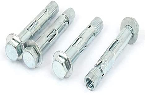 Hülsenankerbolzen, Expansionshülsen-Ankerschraubenbolzen, M5 x 40 mm Expansionshülsen-Ankerbolzenbefestigung 4 Stück (M5 x 40 mm Bullone di ancoraggio per espansione a Testa e