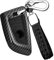TECART Autoschlüssel Hülle cover Passt für BMW X1 X3 X5 X6 X7 1er 3er 5er 6er 7er G20 G30 G11 F15 F16 G01 G02 F48 ABS Tragbar Schutzhülle Schlüsselcover Zubehör Schlüssel 4 Taste A Kohlefaser Schwarz