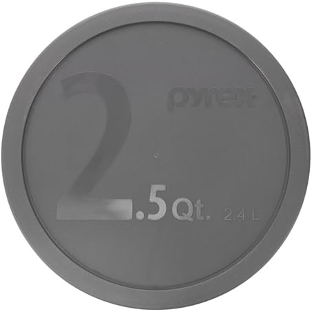 Pyrex Ersatzdeckel für Rührschüsseln, 325 Stück, 2,5 qt, Grau