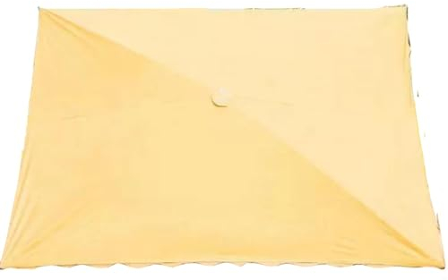NILZA Rechteckig Sonnenschirm Ersatzdach 4 Streben 6 Streben Sonnenschirm Bezug Ersatz-Sonnenschirm 3×2m Sonnenschirm Baldachin Abdeckung 3×3m (Color : Bevel Umbrella Khaki, Size : 2.5x2m)