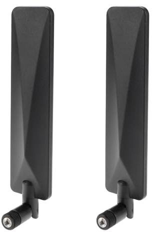 VGOL 2 Pièces WiFi 6E Adaptateur Tri-Bande Antenne 5dBi Antenne RP-SMA Mâle Antenne 2,4 GHz 5 GHz 6 GHz pour PC de Bureau Ordinateur Portable Routeurs Réseau