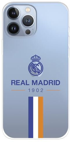 Schutzhülle für iPhone 13 Pro Max Real Madrid 1902, transparent zum Schutz Ihres Handys, flexible Silikonschicht mit offizieller Lizenz von Real Madrid