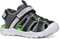 Geox J VANIETT Boy A Sandal, Dk Grey/Green, 33 EU