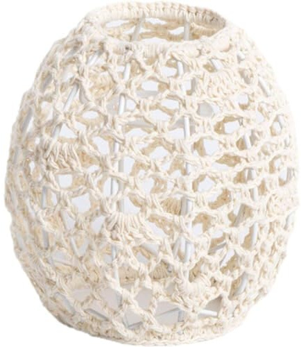 Danlai Makramee-lampenschirm, Baumwollseil, Handgefertigter Lampenschirm, Hängende Lampenabdeckung, Dekor, Gestrickte Gewebte Lampenschirm-Dekorationen
