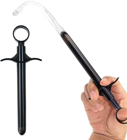Schmiermittel Applicator,Spritze Anal,Vagina Syringe,Lube Tube Spritzen,Gleitmittel Gleitgel Spritze Applikator,Wiederverwendbar Schmiermittel,Lubricant Launcher,1PC,Schwarz,Kiuiom