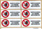 TIESSE - 6 adesivi DIVIETO DI ACCESSO ALLE PERSONE NON AUTORIZZATE - Policarbonato con adesivo ad alte prestazioni - Dimensione: 6 pezzi 140x60 mm su foglio A4 (210x297 mm) - MADE IN ITALY
