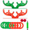 WOFEU 2 Satz aufblasbares Rentiergeweih Ring Toss Spiel mit 1 Hand-Pumpe, 2024 Weihnachten Spiele Ring Toss für Weihnachten Party Spiele, große Familie Weihnachtsfeier Spiele