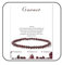 LOCCY Bracelet Pierres Naturelles Femme, 4mm Élastique Bracelet Pierre Naturelle Bracelets Perle Bracelets Yoga pour Femmes Filles pour Cadeaux d'Anniversaire Noël Fête des Mères (Grenat)