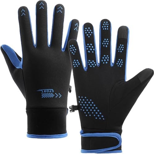 XDSP Touchscreen Handschuhe Herren Damen Sporthandschuhe Thermo Winterhandschuhe Anti-Rutsch Outdoor Laufhandschuhe Warme Winddichte Wasserdichter Fahrradhandschuhe für Laufen Radfahren Wandern