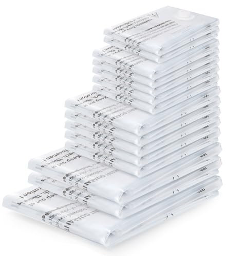 BoxLegend Vakuumbeutel für Kleidung 15 Stück Aufbewahrungsbeutel Reise Vakuum Wiederverwendbar Kleiderbeutel Langlebig und wiederverwendbar für Kleidung Bettdecken Bettwäsche Kissen