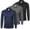 ZENGVEE Mens Polo Shirts Long Sleeve 3 Pack Quick Dry Breathable Lightweight Golf Polo T Shirts Casual Sports Gym Tennis Tops（P8520-BGN-2XL）
