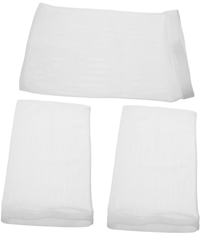 Mikikit 3 Stück-pack Wäschetrockner Flusenbeutel für Außen Polyester Weiß Abnehmbar und Waschbar Einfache Montage