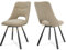 LEWE Esszimmerstühle drehbar 2er Set, Automatisch zurückkehrender Sitz, 180° Drehstuhl, Ergonomischer Polsterstuhl, armlos, Esszimmer Wohnzimmer Schlafzimmer, Kaschmir-Stoff - Khaki