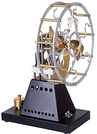 CreativeBlocker Stirlingmotor Model Erwachsen- Ventilator Metall Stirlingmotor Funktionsfähig mit Alkohollampen, Dampfmaschine Modell, Experimentierkasten Wissenschaft Geschenk