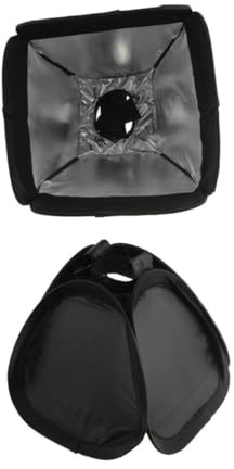 UKCOCO Faltbarer Blitzdiffusor Softbox Diffusor für Fotografie und Video Passt für Ringlichter und Blitzröhren Schwarz