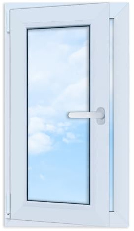 LORAC | Kunststofffenster weiß 500x900mm, 50x90cm, PCV, DIN Links, kippbar & ausstellbar, 2-fach Verglasung, energiesparend – Fenster mit CE-Zertifikat für Keller und Wohnung