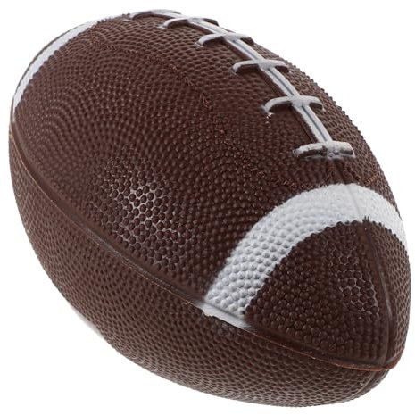 HEMOTON Aufblasbarer Fußball Gefälligkeiten Für Sportpartys Profi-Rugby Für Fußball Jugend Tragbares Rugby Spielplatz Ausrüstung Weicher Fußball Für Rugbyball PVC Dark Brown