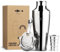 SKY FISH® Set di Shaker da Cocktail in Stile Parisian, Kit da Barista per Baristi e Appassionati di Cocktail, 500 ml, Argento