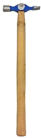 Unibos | 4oz Cross Pein Pin Hammer | 113.4g Hand Tool | Hickory Hardwood Shaft | Heavy Duty Ball Pein Hammer
