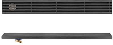 Desagüe de Ducha Lineal de Acero Inoxidable, desagüe de Suelo Rectangular, desagüe de Suelo con Rejilla, desagüe Central, 8 x 100 cm