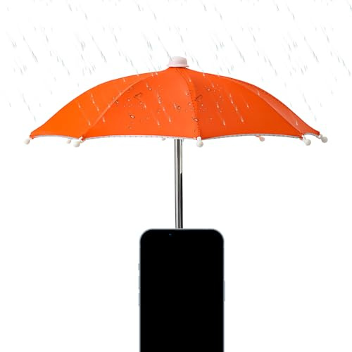 Cell Phone Sun Shade, Foldable Suction Cup Phone Umbrella, Mini Sun Protector Accessory for Smartphones, Fun Outdoor Gadget for Travel, Beach, Pool, Picnic, 1 Set