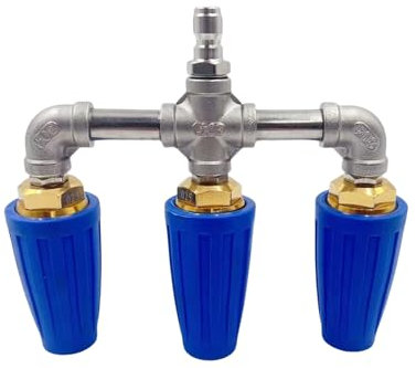 Ugello rotante a triplo ugello per idropulitrici, rotazione a 360°, migliora l'efficienza di pulizia