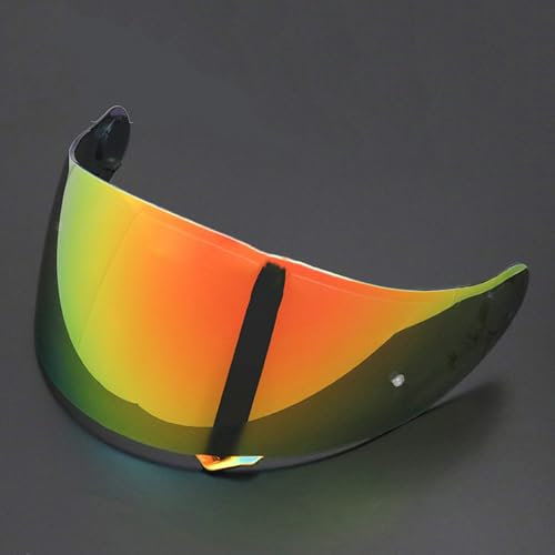THOMIX Motorradhelm Visier für SHOEI GT-Air 1/2 Helm Modell, Kratzfestes & Antibeschlag Ersatzvisier, UV-Schutz, Schnellverschluss, Klare Sicht für Tag & Nacht,H Gold Red