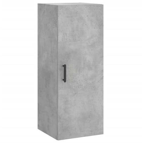 Coespram Wandschrank 34,5×34×90 cm Betongrau Holzwerkstoff Wandmontage Hängeschrank/Highboard