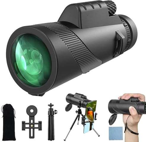 Severnier Telescopio Monocular, HD Monocular 12 x 50, Prisma BAK-4 de Alta Potencia y FMC monoculares, monocular, para observación de Aves, Caza, Viajes, conciertos