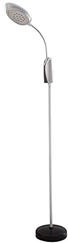 easylife lifestyle solutions Cordless Reading Light | Wireless, Super Bright, Adjustable Height LED Lamp | Requires 6xAA Batteries (not Included) | Height 40-140cm Silver