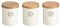 Typhoon Living Cream Set of Tea Coffee Sugar Storage Jar Canister Tin Box