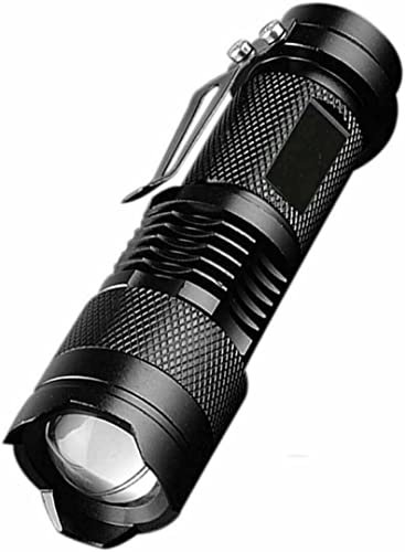 Mini Torcia Tattica Militare LED CREE 500 Lumens Zoom in Alluminio a Batteria Impermeabile