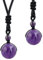 mookaitedecor Healing Crystal Round Stone Bead Pendant,Semi Precious Gemstone Necklace Adjustable for Men Women,Amethyst
