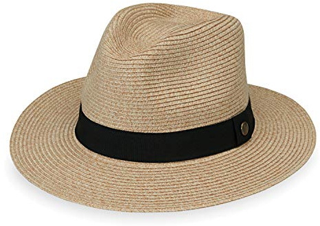Wallaroo Hat Company Men’s Palm Beach Fedora – UPF 50+ UV Sun Protection, Wide Brim Sun Hat, Packable Design, Adjustable Size
