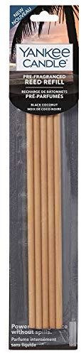 Yankee Candle Duftstäbchen-Nachfüllpackung für Reed Diffusor, Black Coconut, 5 Stück