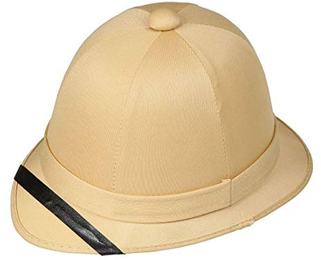 Amakando Vielseitig einsetzbarer Tropenhut für Männer/Beige/Toller Safarihut für Abenteurer & Entdecker/EIN Highlight zu Kostümfest & Mottoparty