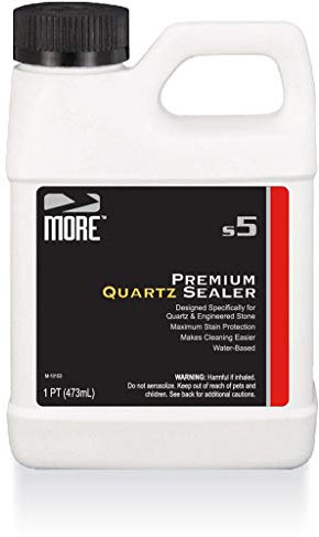 More Premium Quartz Sealer - Water-Based Surface Sealer - for Indoor & Outdoor Quartzite Counters, Floors, Walls, Furniture - Protects Against Oil, Water-Based Stains - Unscented - Pint (16 oz)