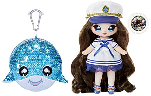Na! Na! Na! Surprise Na Na Na Surprise Muñeca de moda 2 en 1 SAILOR BLU - Bolso con pompón - marinera con ropa y accesorios. Serie Sparkle - Edad: 5+ años