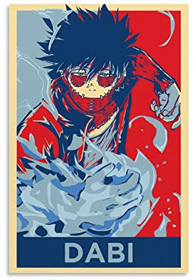 Yunle Anime-Poster My Hero Academia DABI auf Leinwand, Wandkunst, Kunstdruck, modernes Familienschlafzimmer, 50 x 75 cm