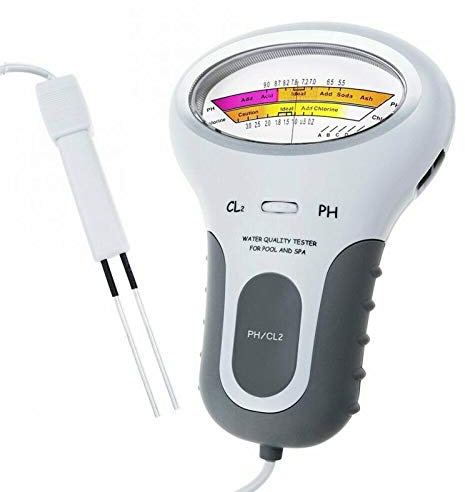 PUTOWUT PH & CL2 Misuratore 2 in 1 Piscina SPA Digital Water Tester di Qualità Dell'acqua Monitor di Analisi del Cloro Residuo Monitor