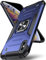 DASFOND Designed for iPhone X/XS Case, Military Grade Protective Phone Case with Enhanced Metal Ring Kickstand [Support Magnet Mount] for iPhone X/XS 5.8 inch, Blue