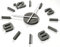 FLEXISTYLE 3D Wanduhren DIY große Wanduhr 50-75CM (Dicke 19MM!) 3D Wanduhr Modern Design EKO Wanduhren Wandtattoo Dekoration Uhren für Büro Grau
