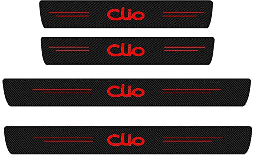 Auto Kohlefaser Einstiegsleisten Für Ren-ault Clio 2 3 4 5 Sport RS Line 2021-1998 Tuning Zubehör 4 STÜCKE Auto Scuff Plate Türschwelle Sill Aufkleber