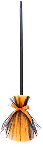 Homoyoyo 1 Pc Escoba De Bruja De Halloween Escoba Voladora De Mago Realista De Halloween Regalo Para Niños Bruja Escoba De Bruja Niño Pequeño Paño Gasa Miniatura