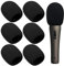 suchkawe Foam Mic Cover, 6 Packs Black Handheld Mic Windscreen Microphone op Grade Foam Cover for Headset Mic Wireless Microphones