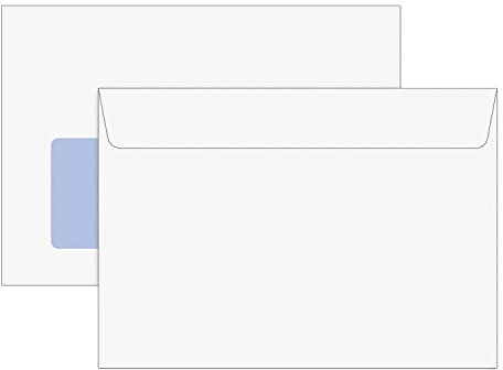 NEU Briefumschläge C6 mit Fenster, haftklebend, 25 Stück